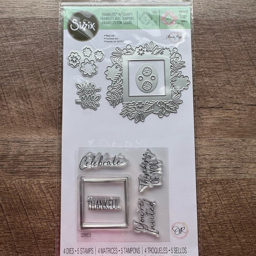Sizzix Floral Celebration Framelits with Stamps Set